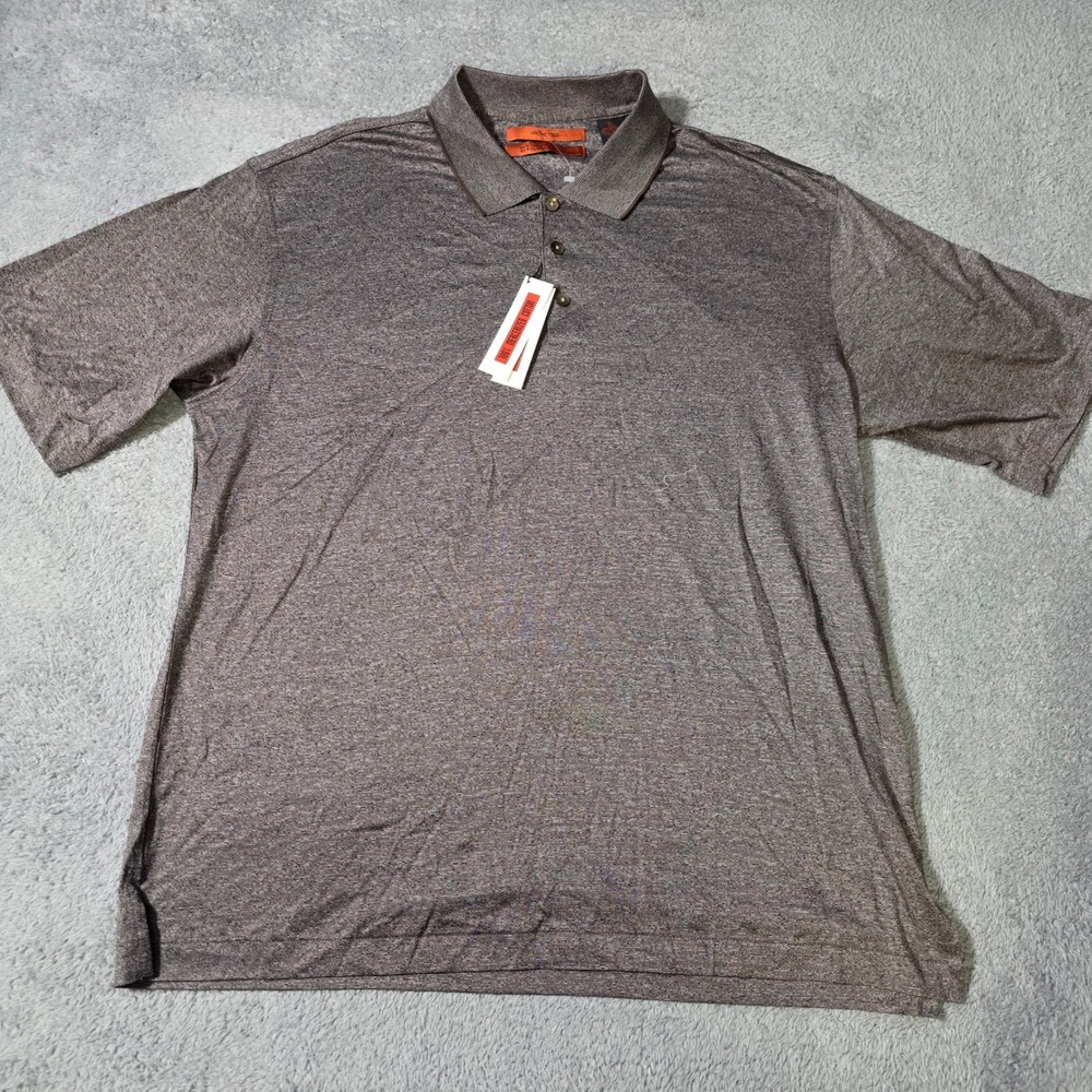 Axis Mens XL Polo Shirt Gray 60s Two Ply Double Mercerized Cotton HT2106 CRT